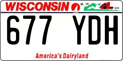 WI license plate 677YDH