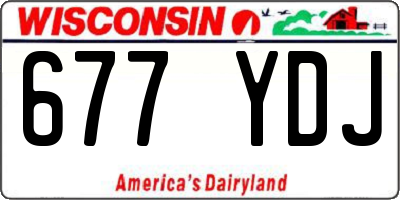 WI license plate 677YDJ
