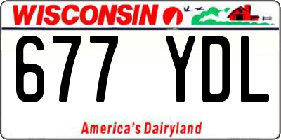WI license plate 677YDL