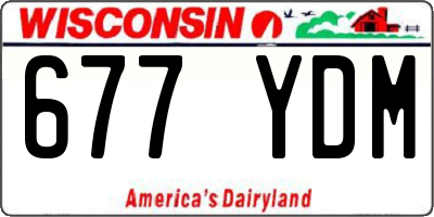 WI license plate 677YDM