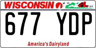 WI license plate 677YDP