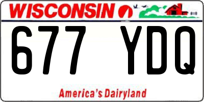 WI license plate 677YDQ