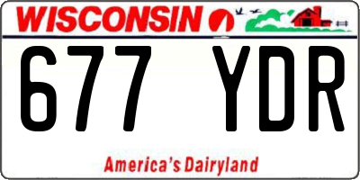 WI license plate 677YDR