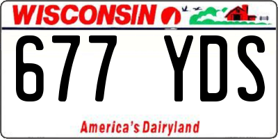 WI license plate 677YDS
