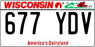 WI license plate 677YDV