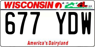 WI license plate 677YDW