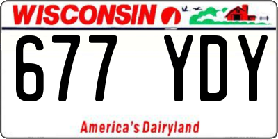 WI license plate 677YDY