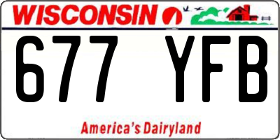 WI license plate 677YFB