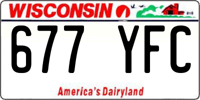 WI license plate 677YFC