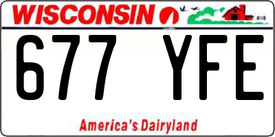 WI license plate 677YFE