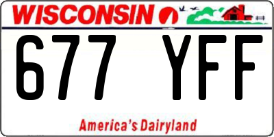 WI license plate 677YFF