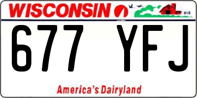 WI license plate 677YFJ