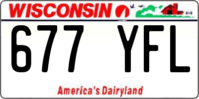 WI license plate 677YFL