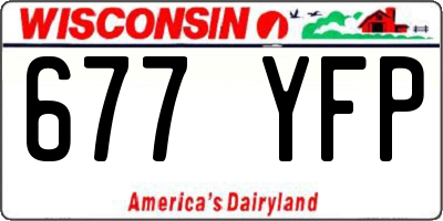 WI license plate 677YFP