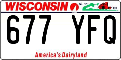 WI license plate 677YFQ