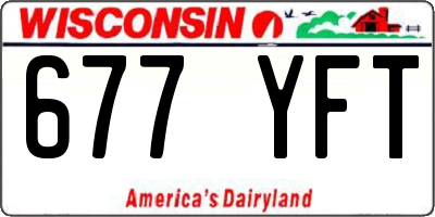 WI license plate 677YFT