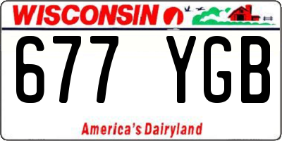 WI license plate 677YGB
