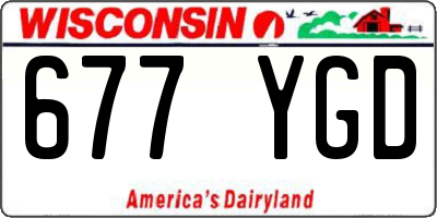 WI license plate 677YGD