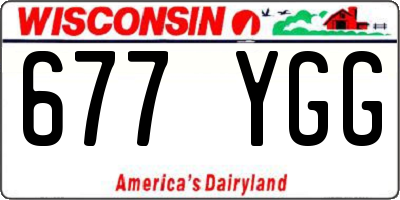 WI license plate 677YGG
