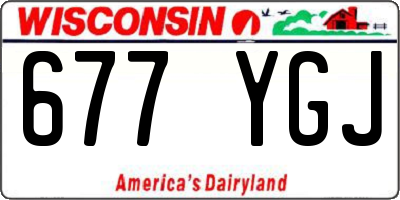 WI license plate 677YGJ