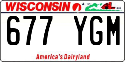 WI license plate 677YGM