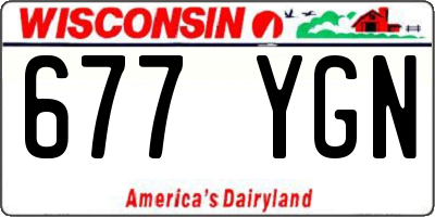WI license plate 677YGN