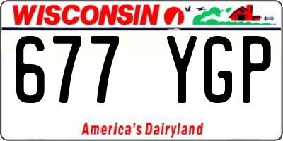 WI license plate 677YGP