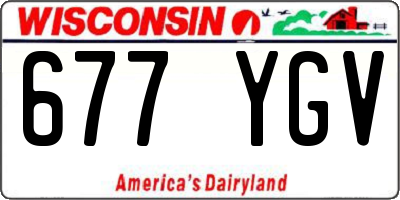 WI license plate 677YGV