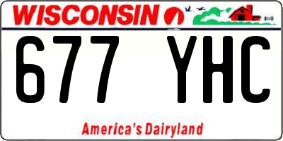 WI license plate 677YHC