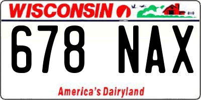 WI license plate 678NAX