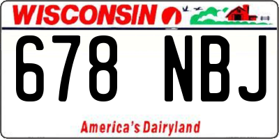 WI license plate 678NBJ