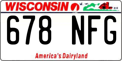 WI license plate 678NFG