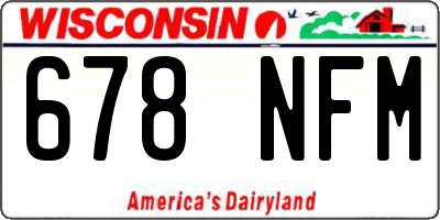 WI license plate 678NFM
