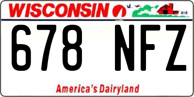 WI license plate 678NFZ