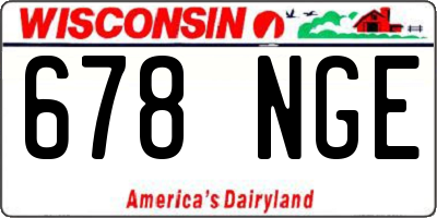 WI license plate 678NGE