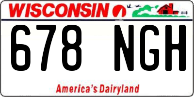WI license plate 678NGH