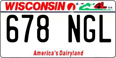 WI license plate 678NGL
