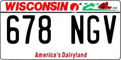 WI license plate 678NGV