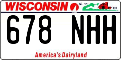 WI license plate 678NHH