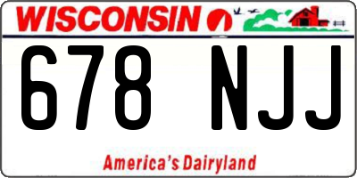 WI license plate 678NJJ
