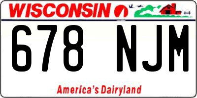 WI license plate 678NJM