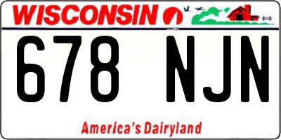WI license plate 678NJN