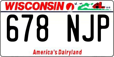 WI license plate 678NJP