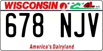 WI license plate 678NJV