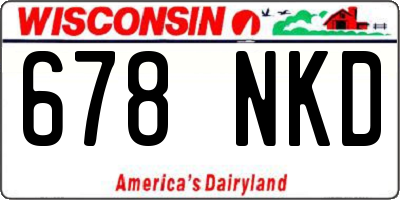 WI license plate 678NKD