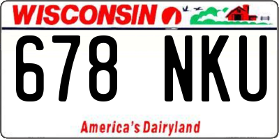 WI license plate 678NKU