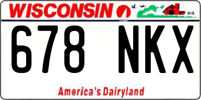WI license plate 678NKX