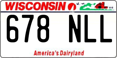 WI license plate 678NLL