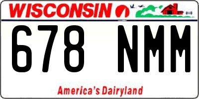 WI license plate 678NMM