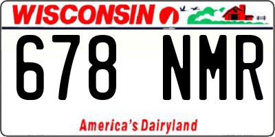 WI license plate 678NMR
